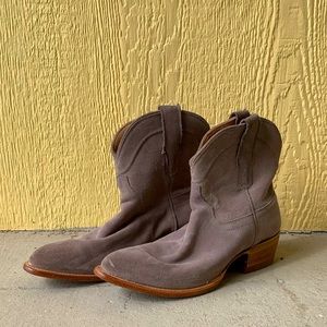 Tecova Grey Suede Booties
